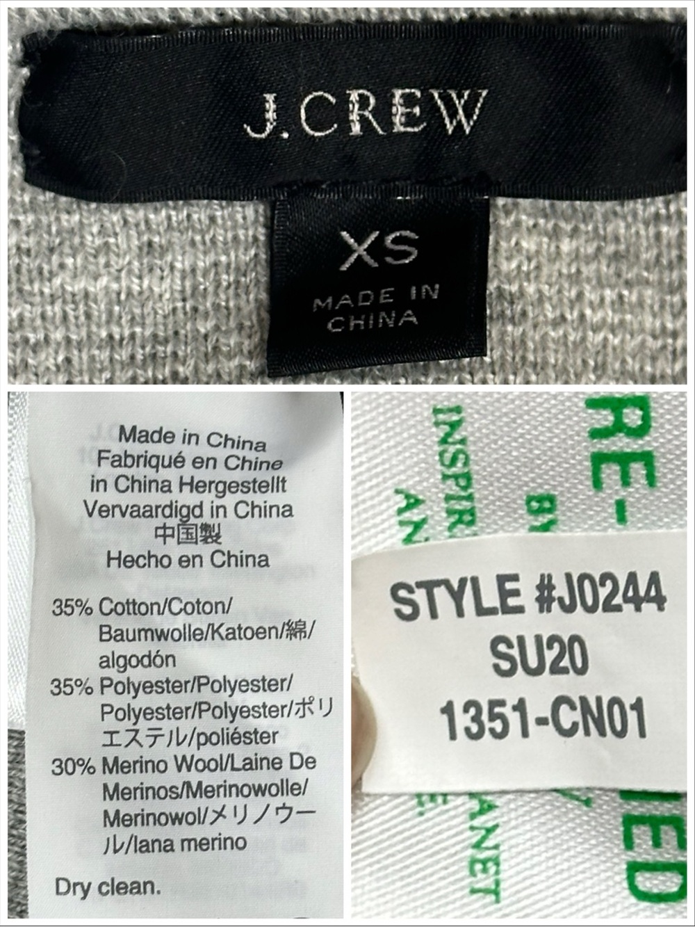 J Crew Sophie Open-Front Sweater Blazer Jacket, Cotton/Wool Blend - Womens XS - Picture 5 of 17